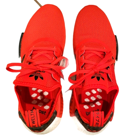 Adidas NMD R1 Women's Athletic Sneakers Red - Picture 6 of 16